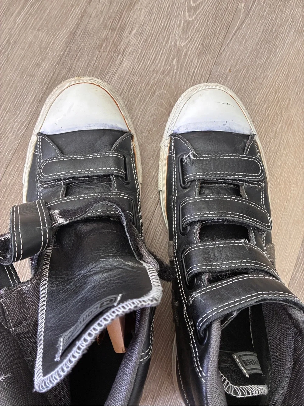 Converse one star leather Velcro high tops rare unique - Picture 7 of 7
